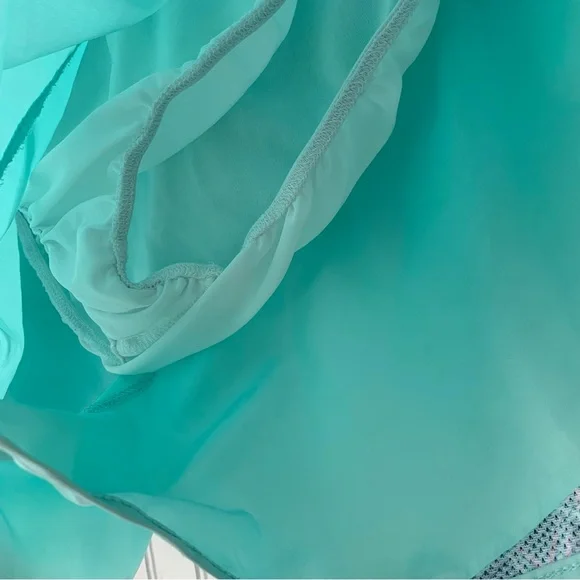 Simply Southern Blue Athletic Shorts with Curved Hems - Picture 5 of 7